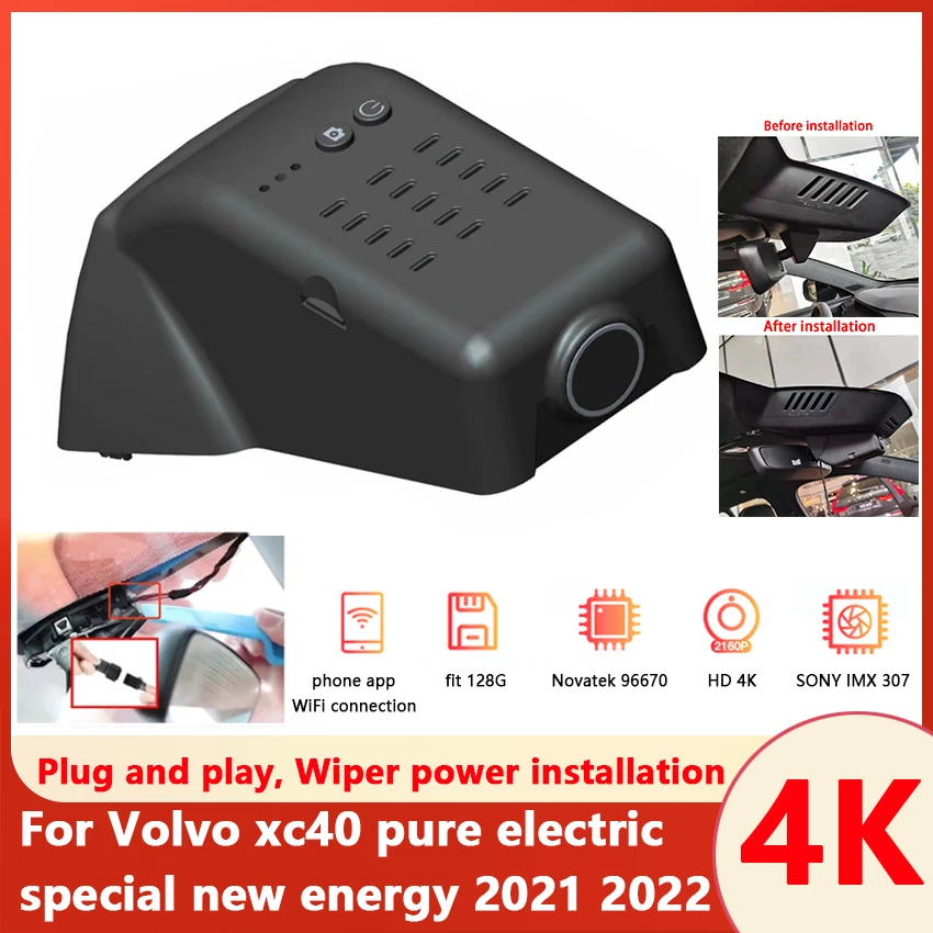 New ! 4k Car Dvr Wifi Video Recorder Dash Cam Camera Easy Installation