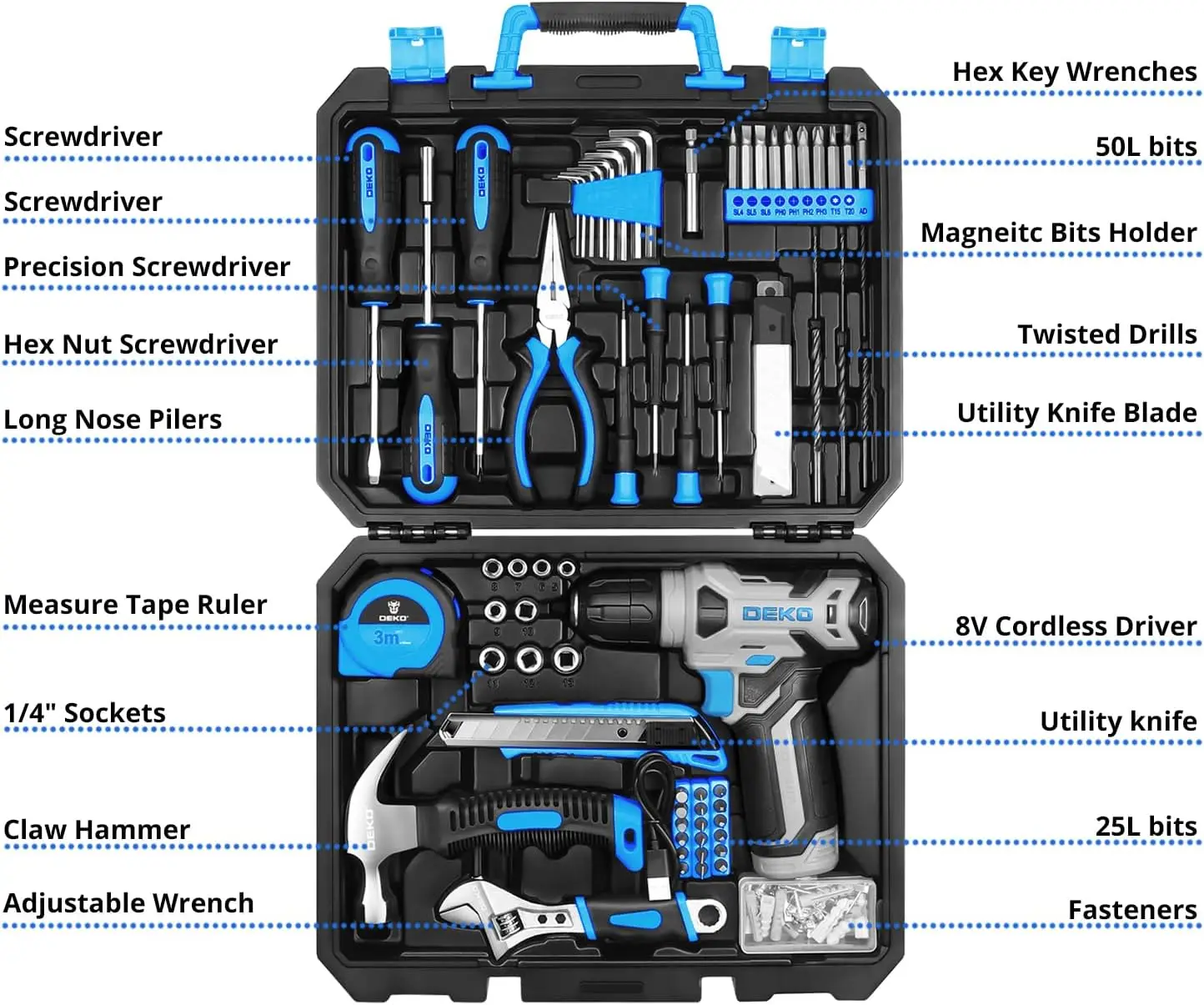 126pcs Cordless Drill Tool Set 2