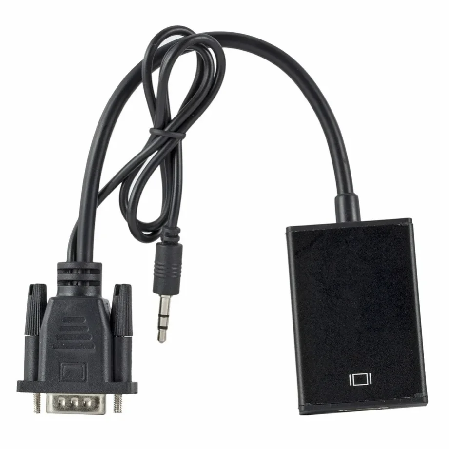 1080P VGA to HDMI-compatible Converter Adapter Cable With 3.5Mm Audio Cable For PC Laptop To HDTV Projector vga to hdmi converter