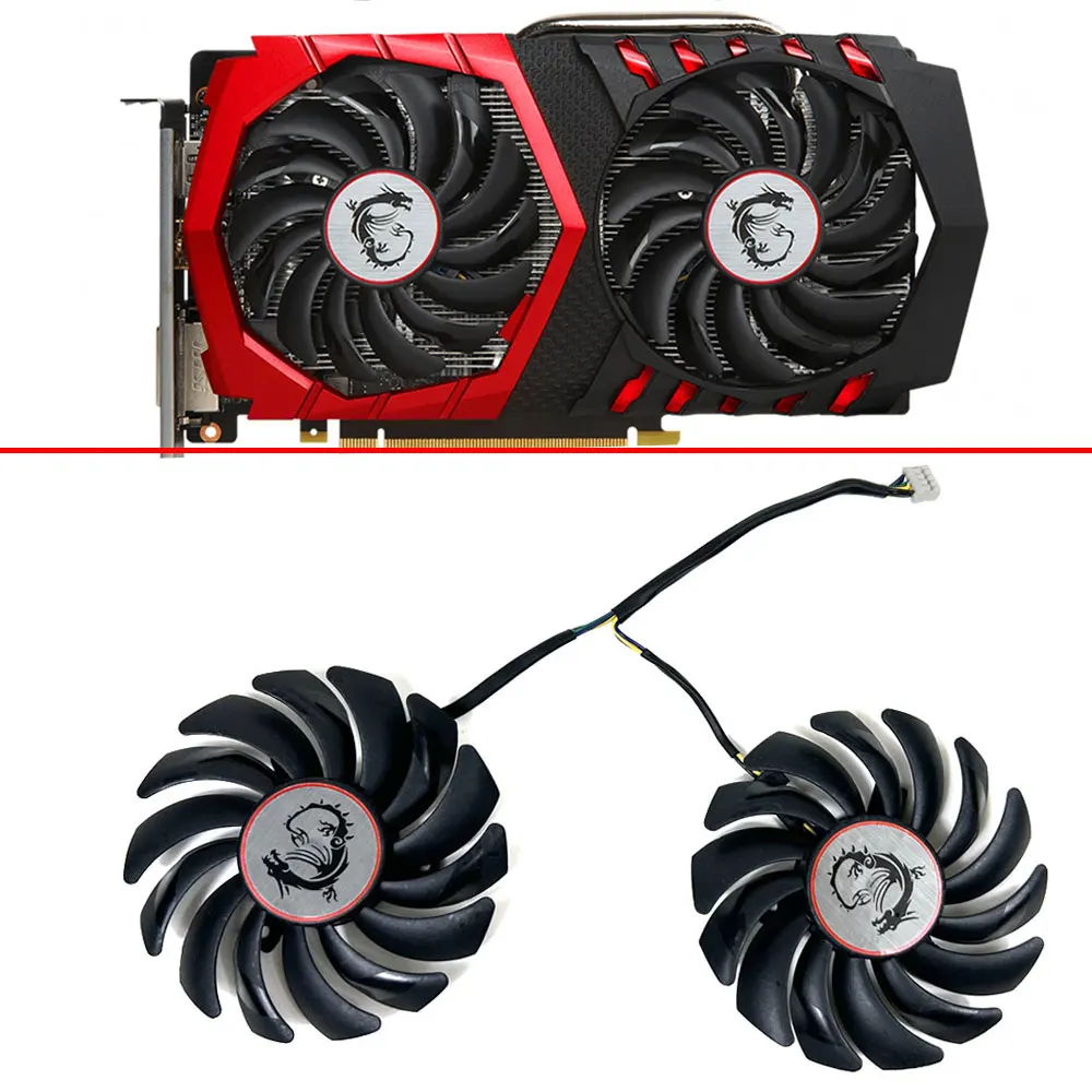 

85MM 4Pin PLD09210S12HH PLD09210B12HH GTX1050Ti GTX1050 Video Card Fan For MSI GTX1050 Ti GAMING 1050 Graphics Card Cooling Fan