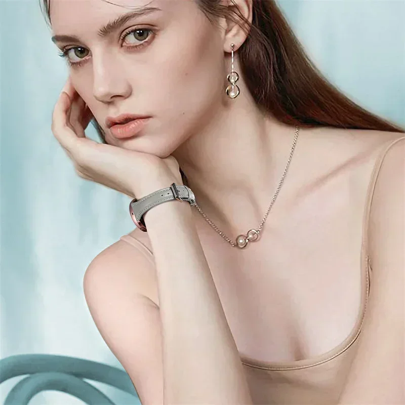 Slim Leather Strap – Versatile and Sporty Bracelet in 20mm/22mm Sizes