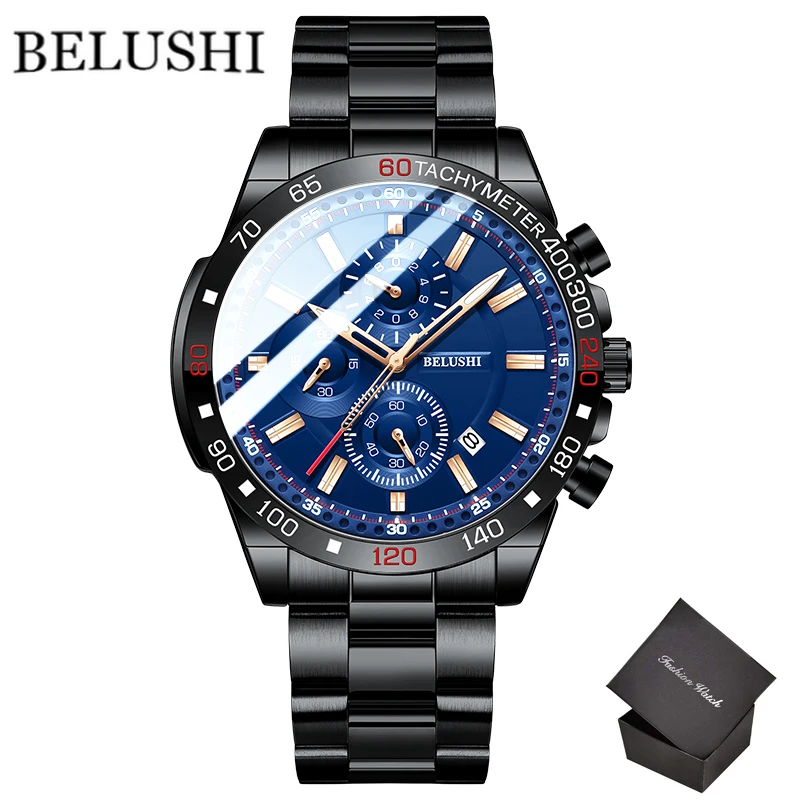 2022 Top Luxury Brand Watches For Men Sport Waterproof Quartz Men Watches Business Chronograph Stainless Steel Relogio Masculino 