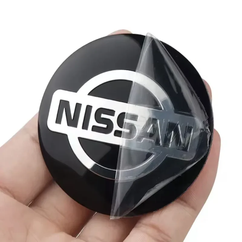 60mm Black Silicone Hub Cap Stickers – Weather Resistant Emblem Covers (4 Pack) By You.S