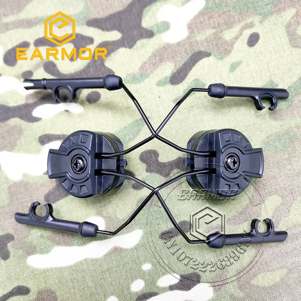 Earmor M11 Adapter Earphone Curved Helmet Rail Adapter, Which Can Rotate Comtac Earphone 360 Degrees