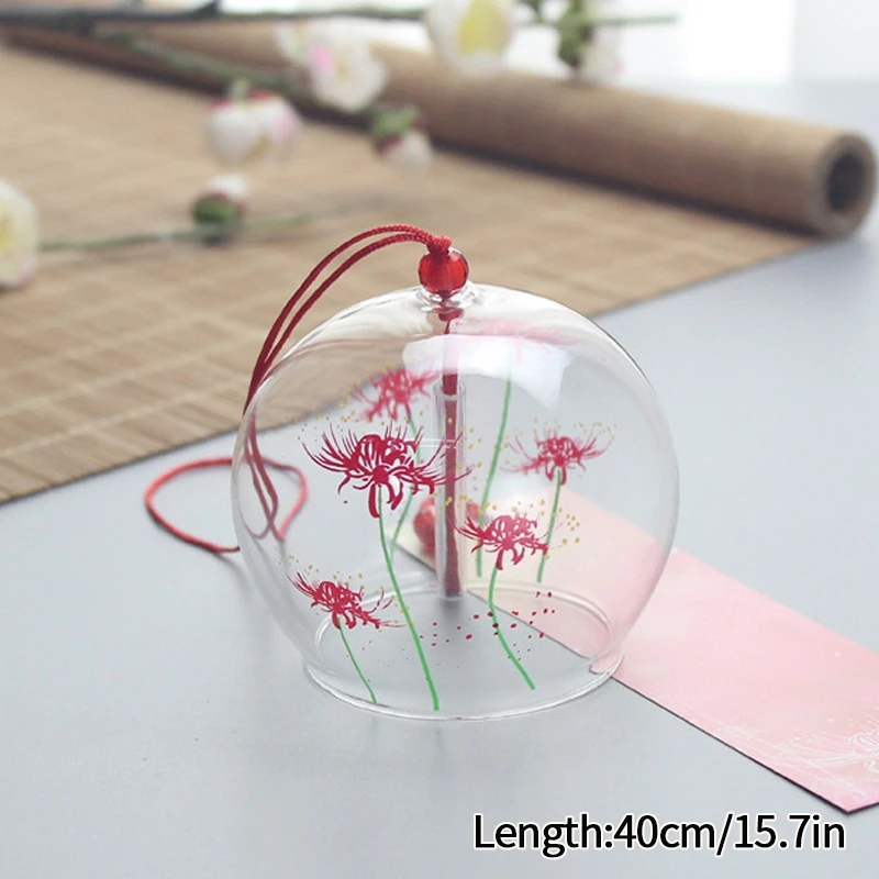 Kawaii Sakura Stained Glass Wind Chime - Aesthetic Room Decor with Harmonious Bell Sounds