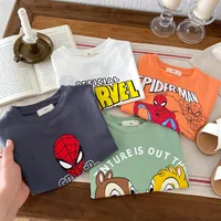 Summer Clothes Baby Boy Girl Short Sleeved Tees Children Clothing Trendy Design Kids T-shirt Tops Cartoon Printed Boys T Shirts 2