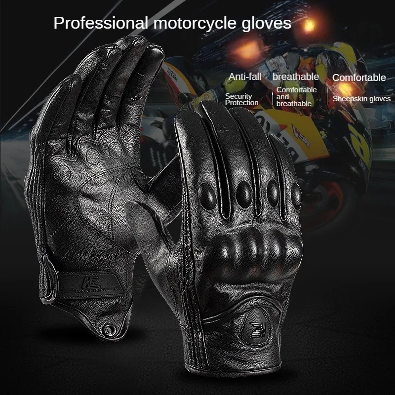 

Motorcycle Gloves Outdoor Motorcycle Touch Screen Gloves Wear-resistant Wind-proof and Fall-proof Riding Equipment