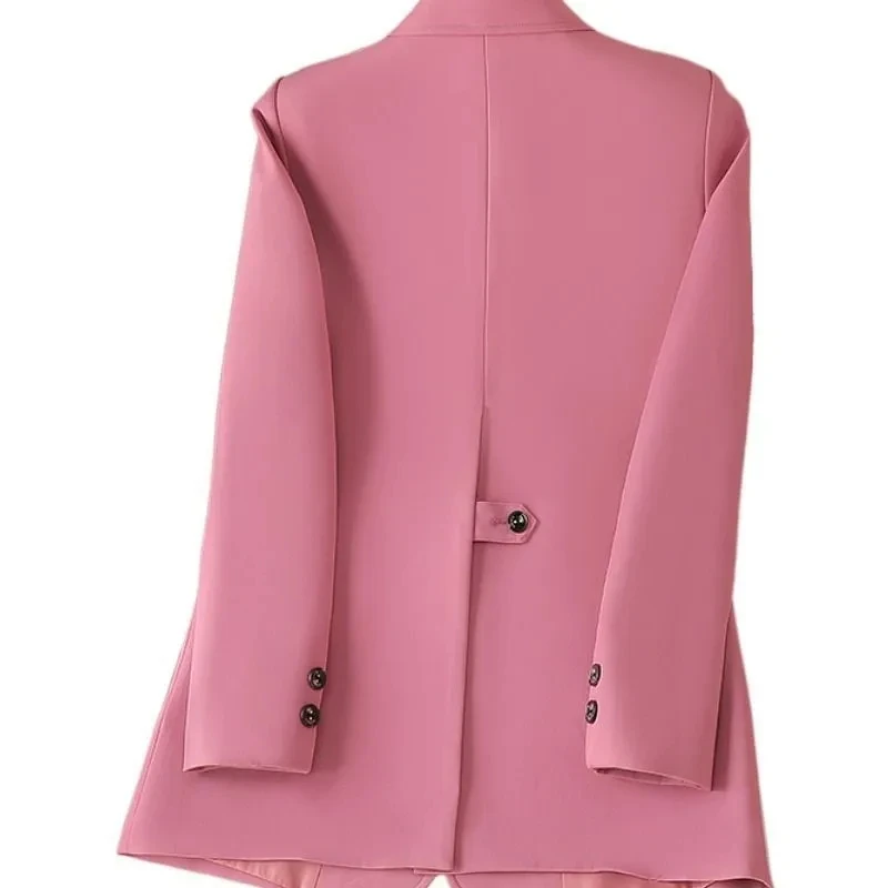 

Black Professional Blazer Jacket Women's 2023 Spring Autumn New Temperament Casual Long Sleeve Coat Coffee Female Office Outwear