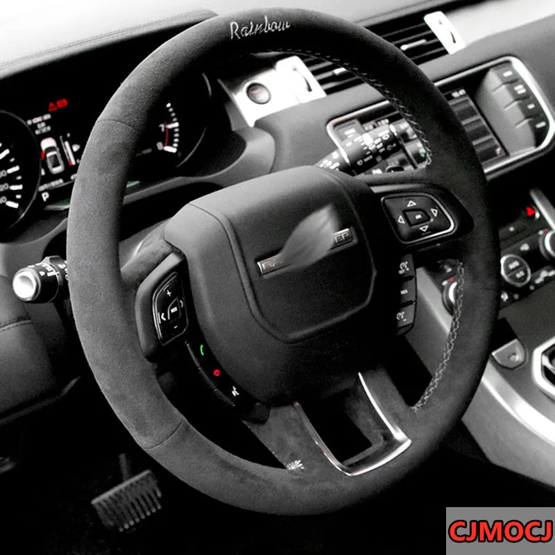 

For Land Rover Range Rover evoque discovery Freelander defender velar private custom Alcantara hand sewn steering wheel cover