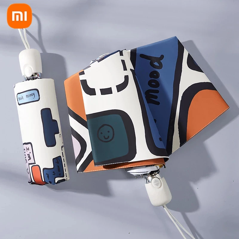Xiaomi Ombrello Sole Pioggia Donna Ombrello Piatto Leggero Ombrellone Ombrellone Pieghevole Mini Ombrello Facilmente Negozio Ombrellone