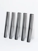5pcs carbon fiber cutting comb, anti-static and heat-resistant, double-sided hair comb, suitable for all hair types 1