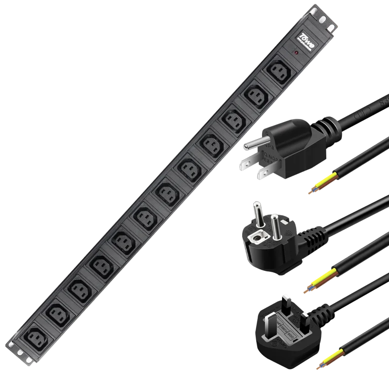 

Однофазный 16 А основной PDU, 12 разъемов IEC 320 C13 1U блок распределения питания с креплением в стойке для магнитного сервера