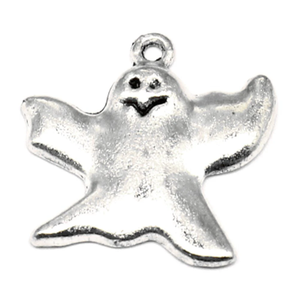 

50pcs Wholesale Jewelry Lots Ghosts Charms Pendant Supplies For Jewelry Materials 23x24mm