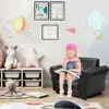 Kids Armchair Sofa with Ottoman Comfortable Toddler Furniture Space Saving Indoor Chair Perfect Gift Birthdays 3
