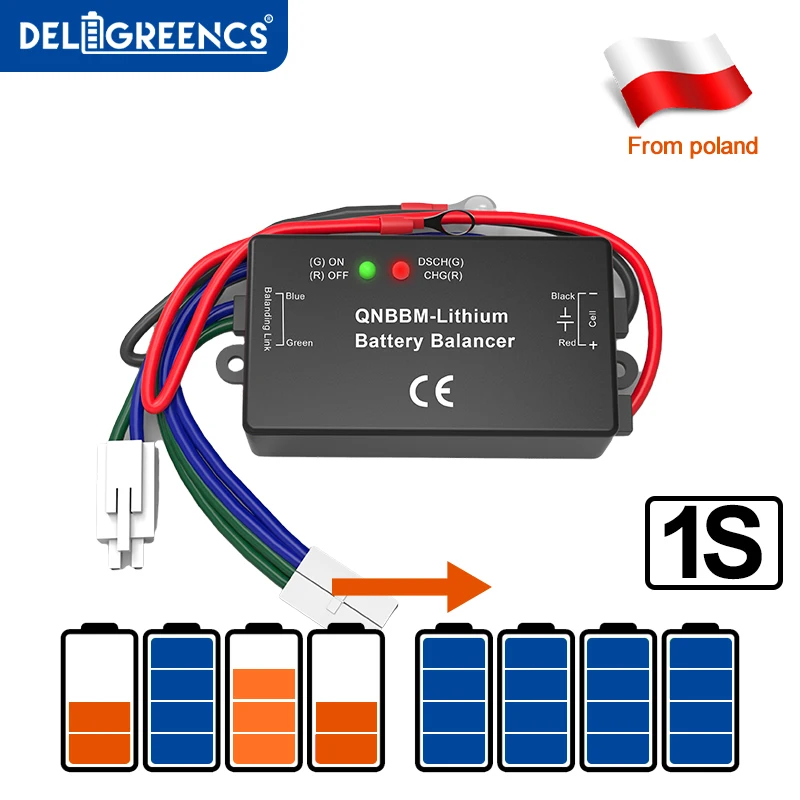 

QNBBM 1S Active Battery Balancer for Li-ion li-po Lifepo4 LTO 18650 DIY Battery Packs With LED Indicator Unique Double Patent