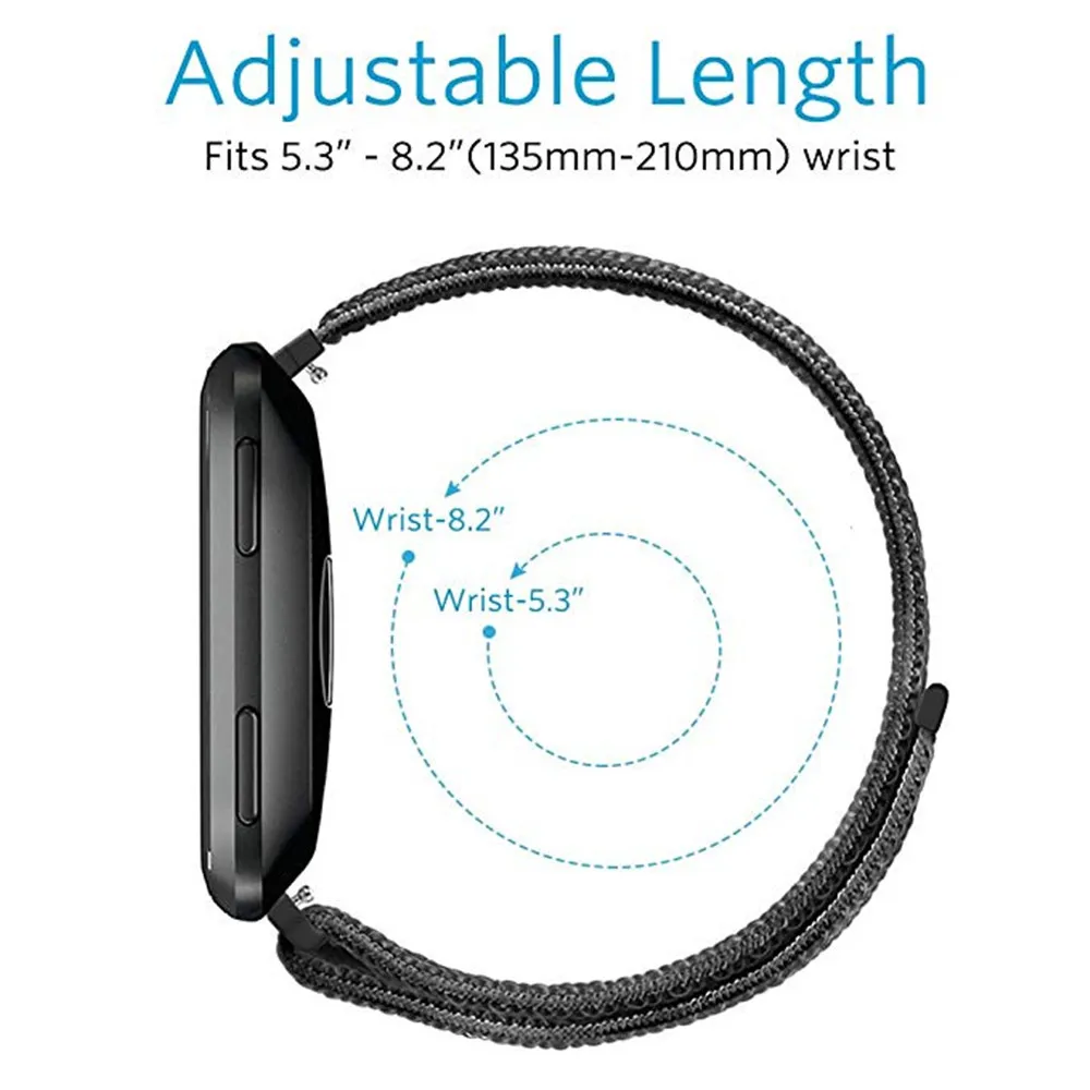 Loop Nylon Woven Adjustable Sport Smart Watch Strap