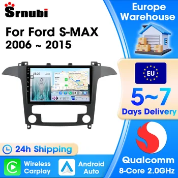 Android Auto Radio para Ford S Max S-MAX 2006-2015 pantalla Carplay coche inteligente Syatem reproductor de vídeo Multimedia navegación GPS 1