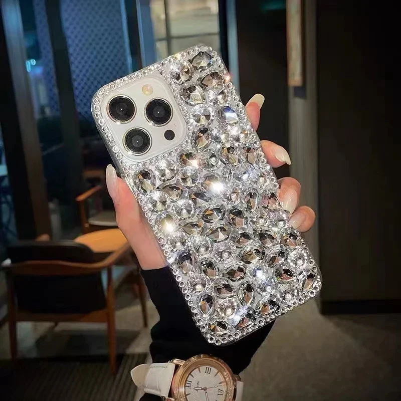 Handmade Rhinestone Phone Cover Jewelry Bling Full of Shine Suitable for iPhone 15 14 13 12 16 Pro Max phone case iphone case