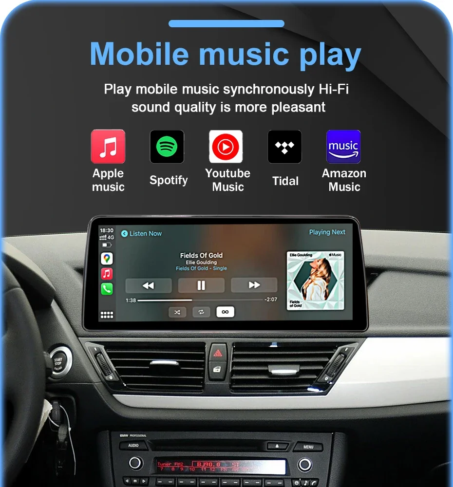 Drahtloses Carplay Android Auto Autoradio 12,5 Zoll Linux-Bildschirm für BMW X1 E84 2009-2015 CIC iDrive Bluetooth Multimedia-Player GPS – Detail 15