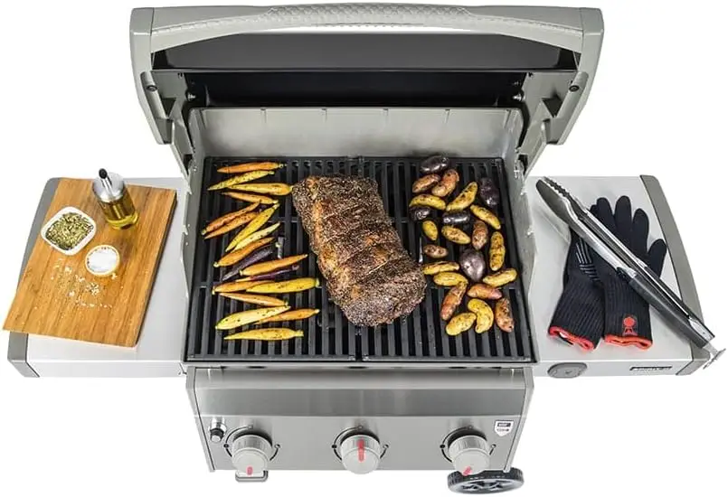 Spirit II E-310 3-Burner Liquid Propane Grill, Black 2
