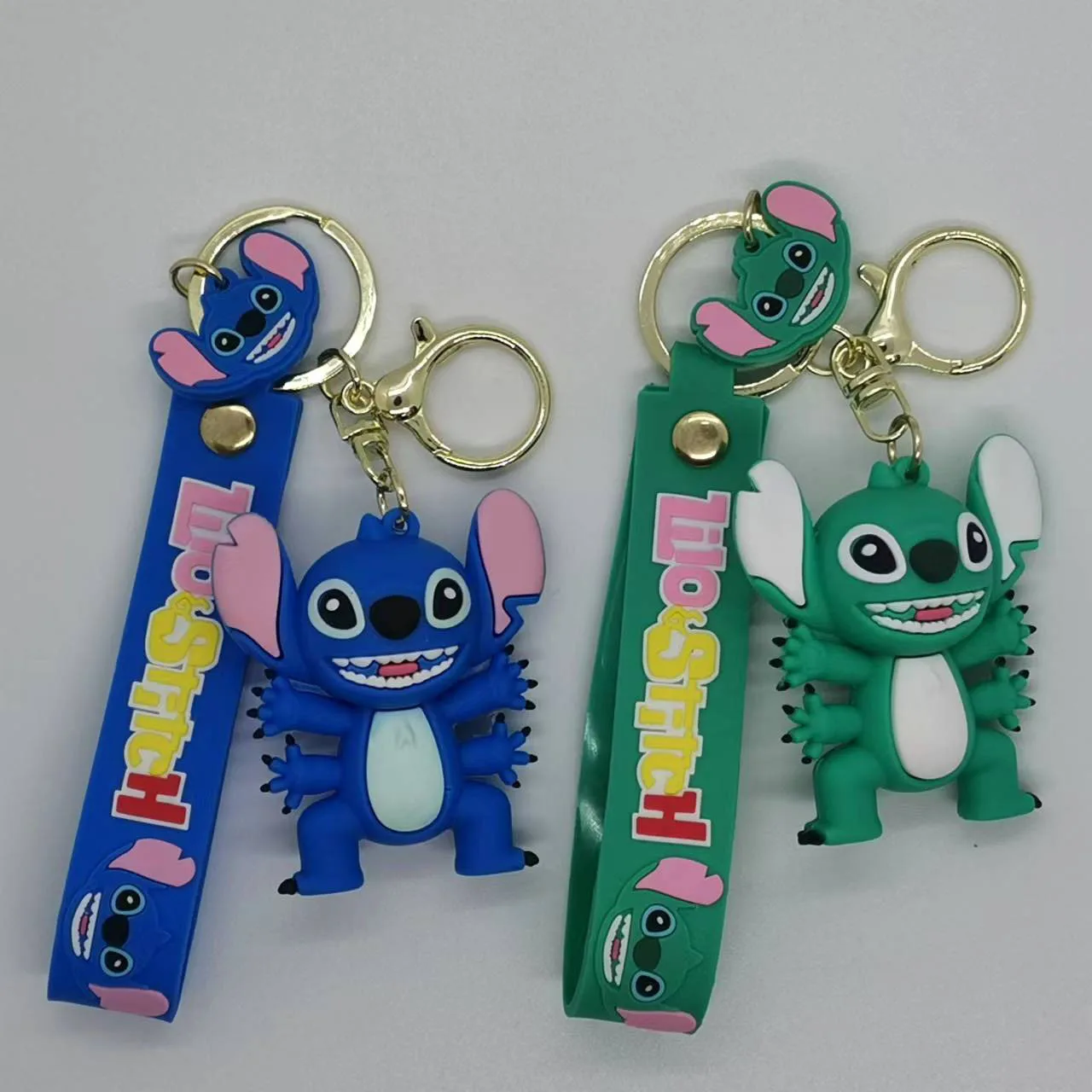 Disney Lilo & Stitch Keychains Cartoon Monster Stitch Figure Keyring Bag Ornament Fashion Car