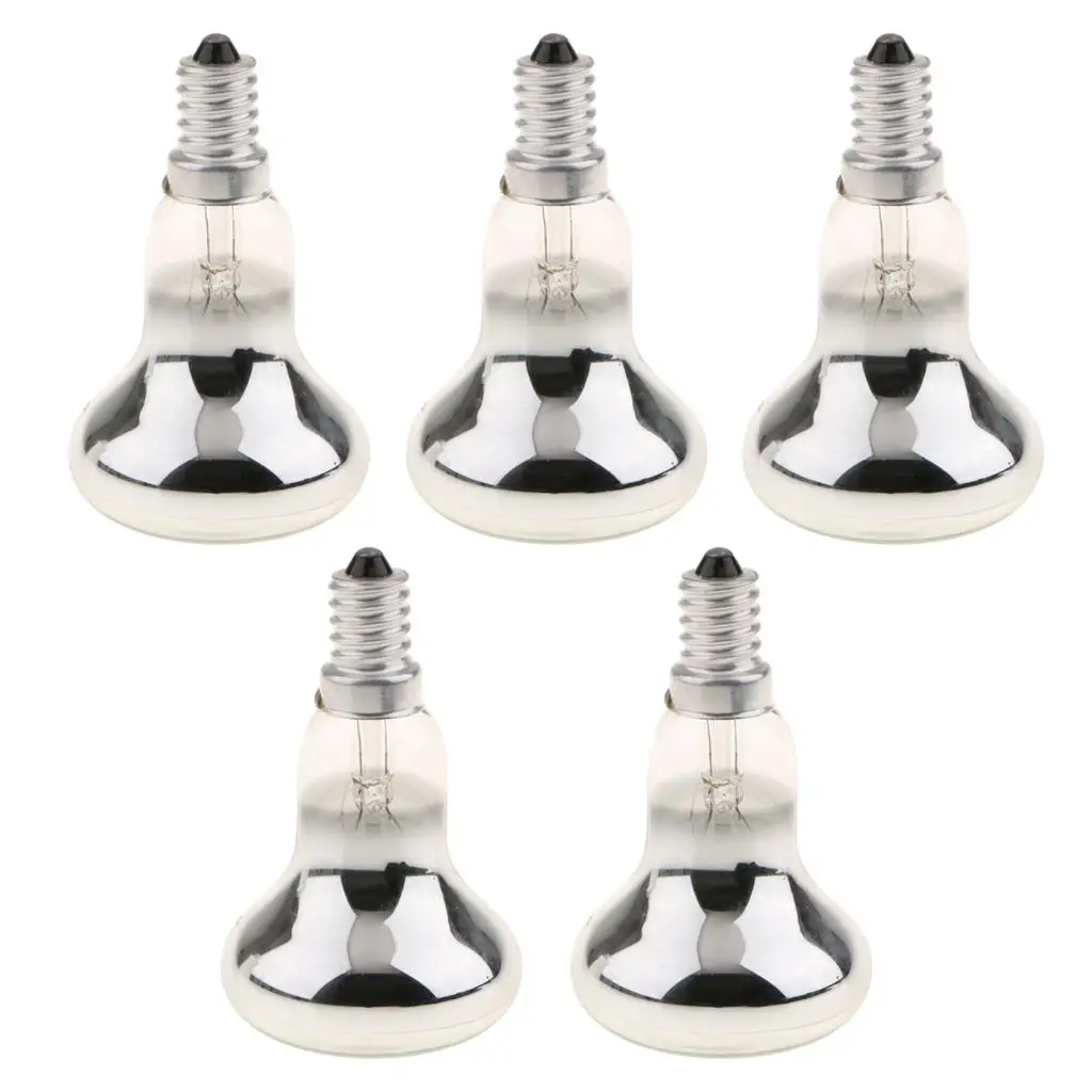 5x R50 SES E14 Clear Reflector Lamp Lightbulb Small Screw 40W 3