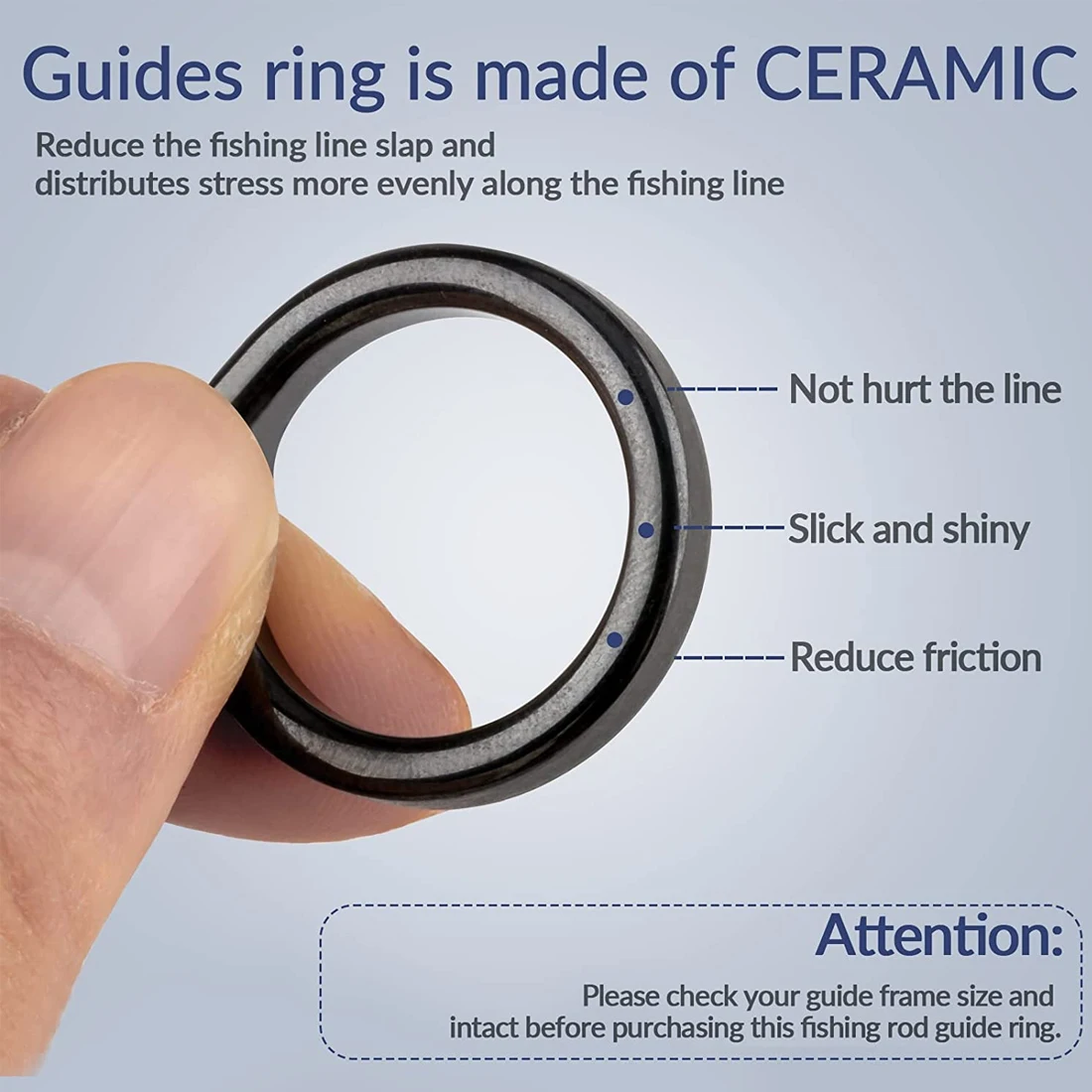 탄소 섬유 낚싯대 수리, 고체 탄소 섬유 낚싯대, 낚싯대 부품 수리 도구 10 FishTrip 세라믹 가이드 링 수리 키트, 부드러운 내마모성 로드 아이 교체 키트, 10 개 ~ 48 개