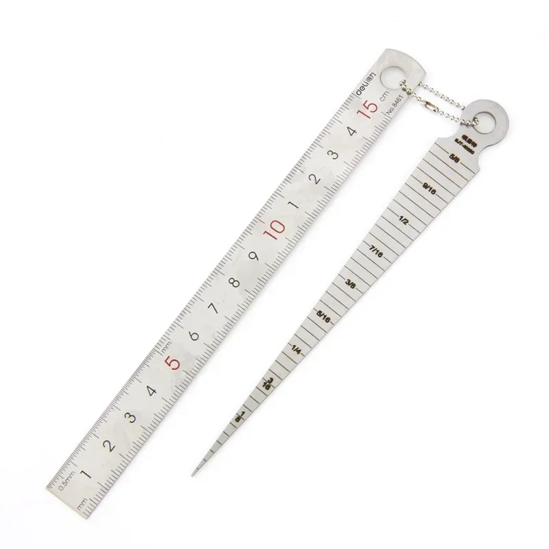 Tyture 1-15mm Wedge Feeler Gauge Clearance Ruler Probe Taper Gauge Gap Measurement Tools Steel Ruler Wedge Valve Thickness