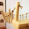 Wall Mounted Cat Climbing Bridge Cat Hammock Sisal Ladder for Kitten Playing and Rest Wood Cat Bridge for Sleeping Playing Climb 4