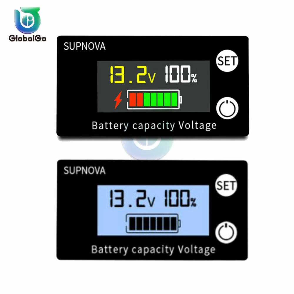 

6133A Digital Ammeter Voltmeter LCD Voltage Electric 8-100V Digital Ddisplay Electric Quantity Meter Battery Capacity Indicator