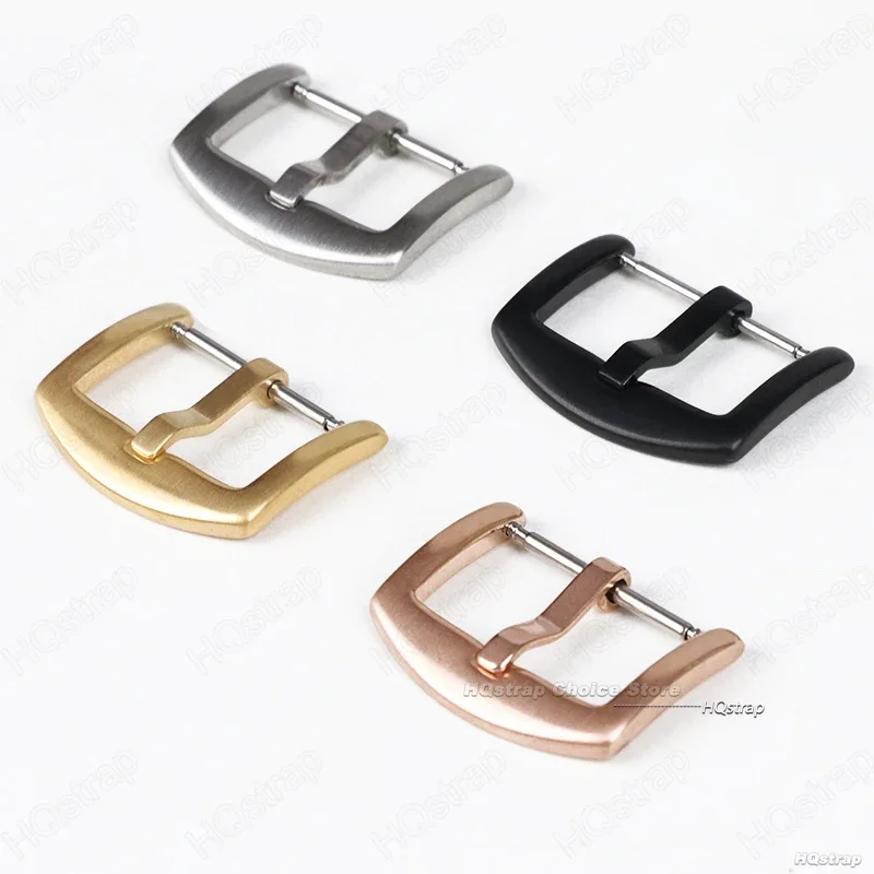 Stainless Steel Buckle - Watch Strap Clasp in Silver & Black for Watch Accessories and Repair