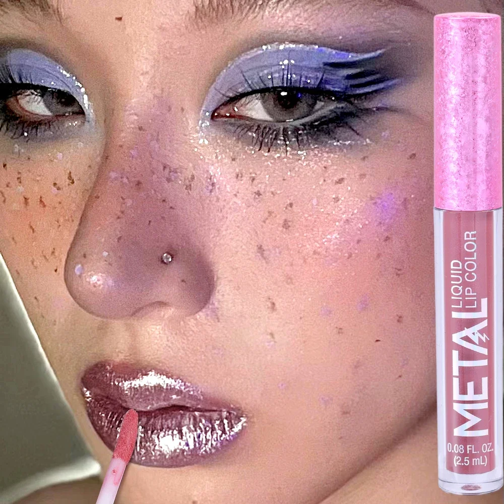 Description Picture 3 of item12 Colors Metallic Glitter Liquid Lipsticks Long Lasting Not Fading Non-Stick Cup Shimmer Matte Metal Lip Gloss Makeup Cosmetics