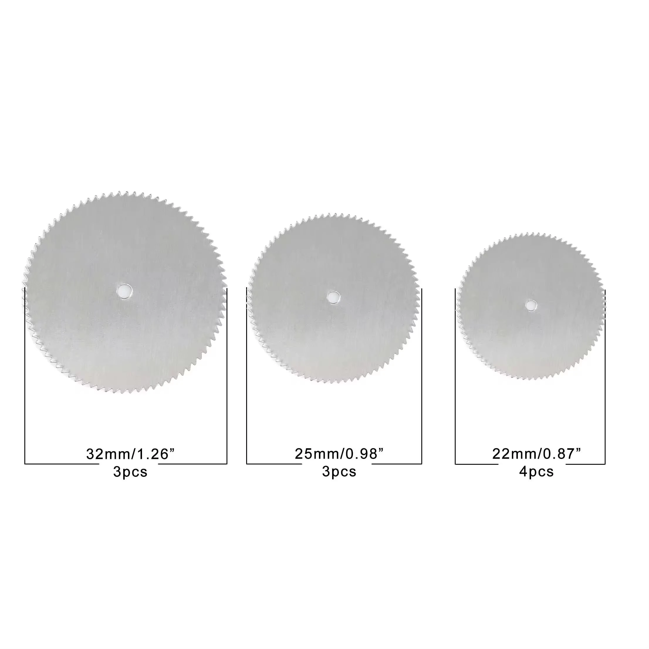 Mini Circular Saw Blade Set Precision Woodworking Cutting Disc 22mm 25mm 32mm Cutting Wood Metal 1 Rod 11 Pcs saw blades