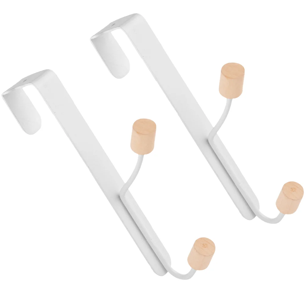 

2 Pcs Hook for Hanging Towel Hanger Over The Door Rack Heavy Hat Hooks Clothes Wooden Hats Ganchos Para Colgar