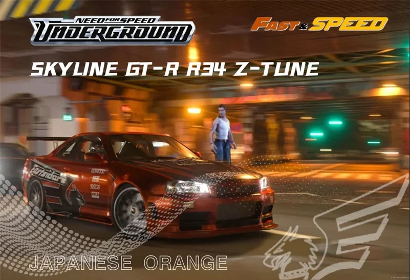 Fast Speed FS 1:64 Skyline GT-R R34 Z-Tune NFS Underground