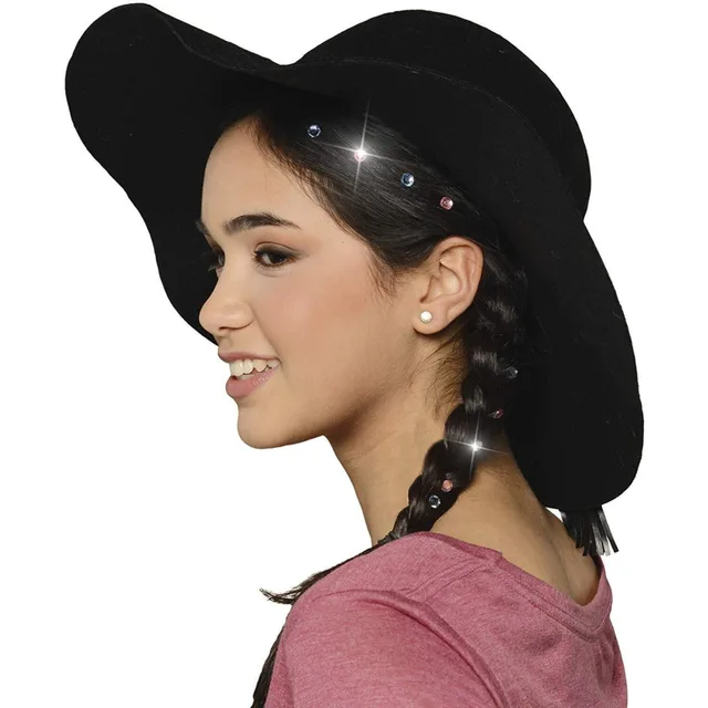 Magic Jewel Drill Hairgems Blingbling Glam Set With 180 Gems Makeup Pretend Play Toys For Girl DIY Hair Design Decoration Gift 2