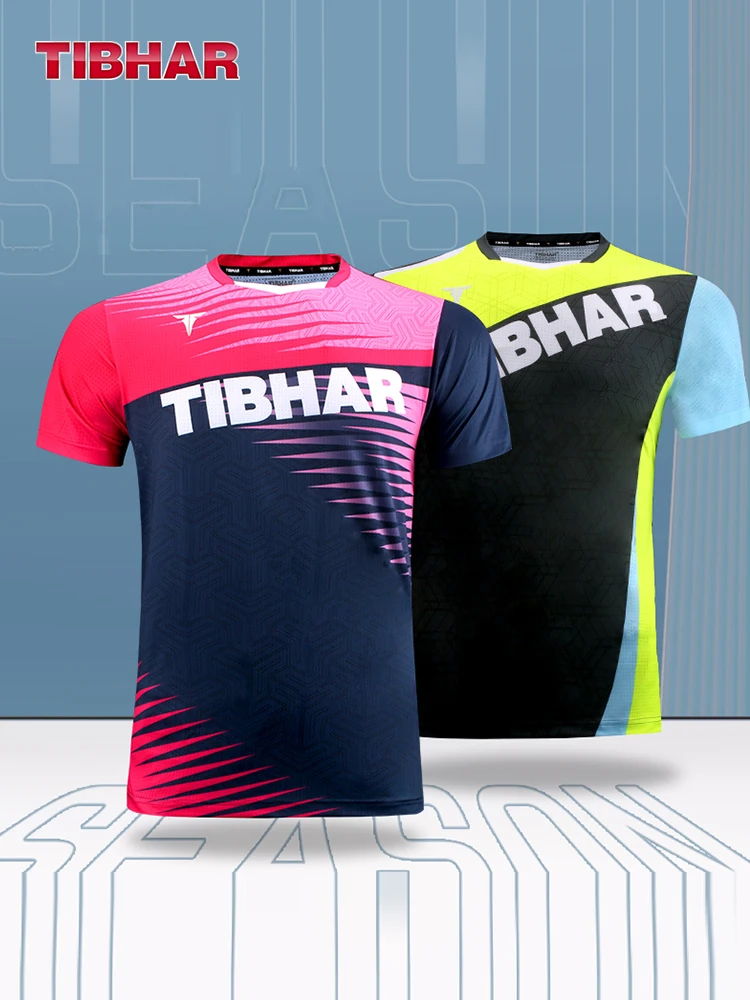 Sport T Shirt Tibhar 02301 Men Women Table Tennis T-shirt Short Sleeve Shirts Clothes Sportswear Top Ping Pong T Shirt badminton table tennis clothes set