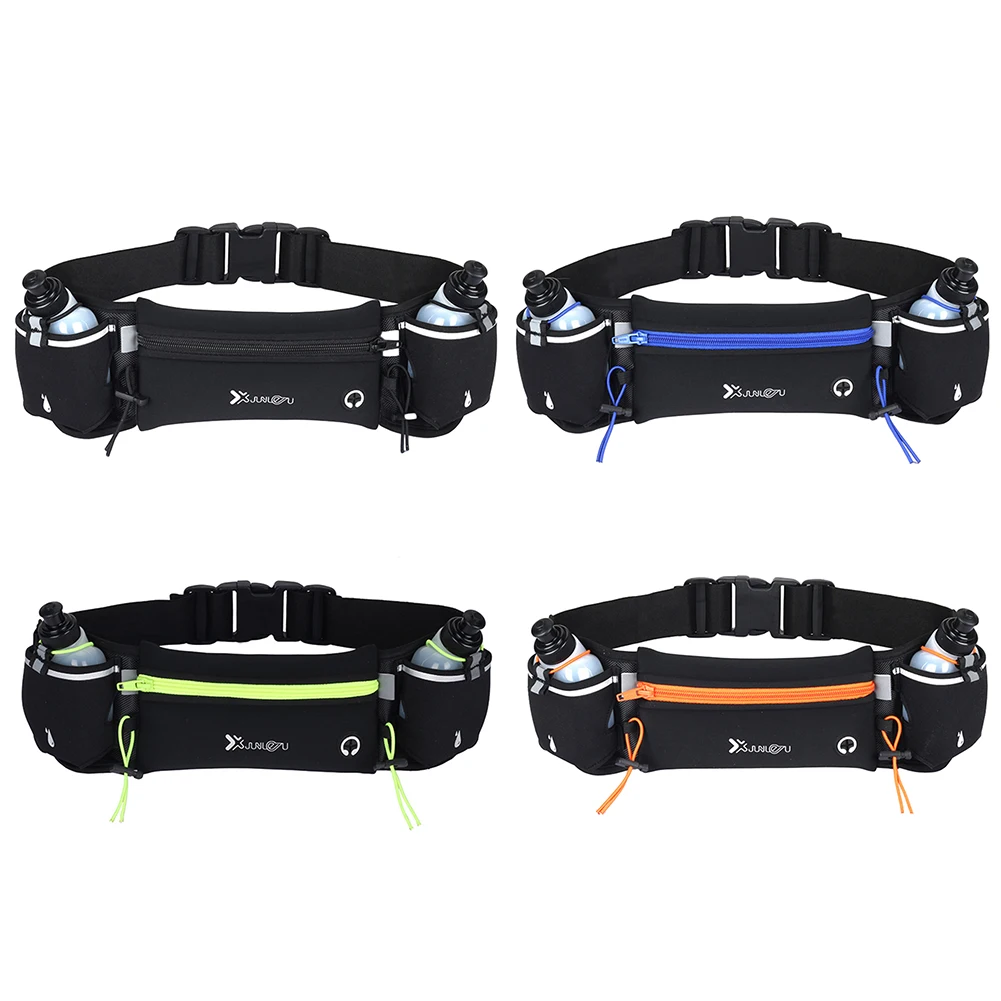 Waist Bag Multiple Pockets Reflective Strip Adjustable Strap For Running Hiking Climbing