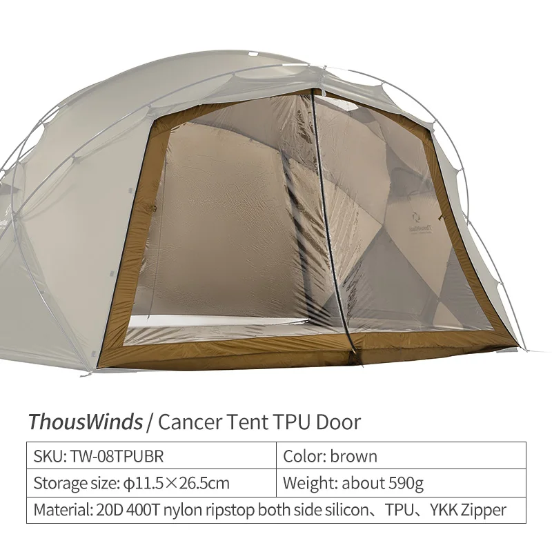 Thous Winds CNC Family Camping Tent Accessories Outdoor Camp Tent 20D Ripstop Nylon Both Side Silicon Lightweight Tents