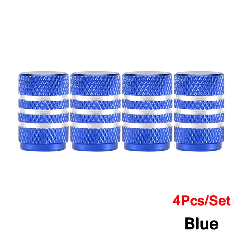 DSYCAR 4Pcs Silver Car Tire Valve Stems Cap Knurling Style Tire Valve Cap Aluminum Tire Wheel Stem Air Valve Cap for US Schrader - Image 15