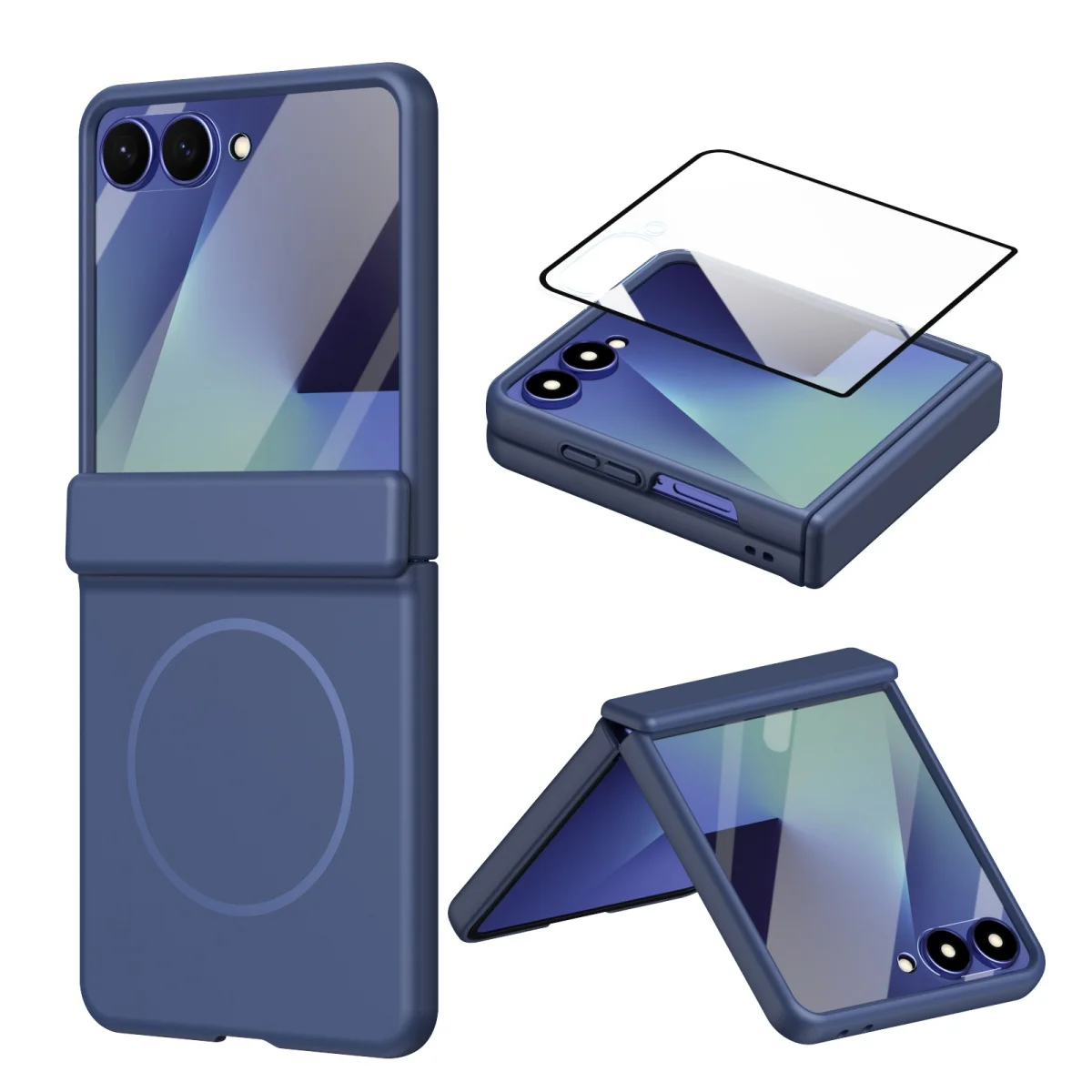 MagSafe Magnetic Phone Case with Screen Protector and Hinge Protection Cover