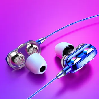 3.5mm Super Bass In Ear Hifi Stereo Earphone Earbuds Headphone Headset With Mic Heavy Bass Mobile Phone Quad Core Earphones 2