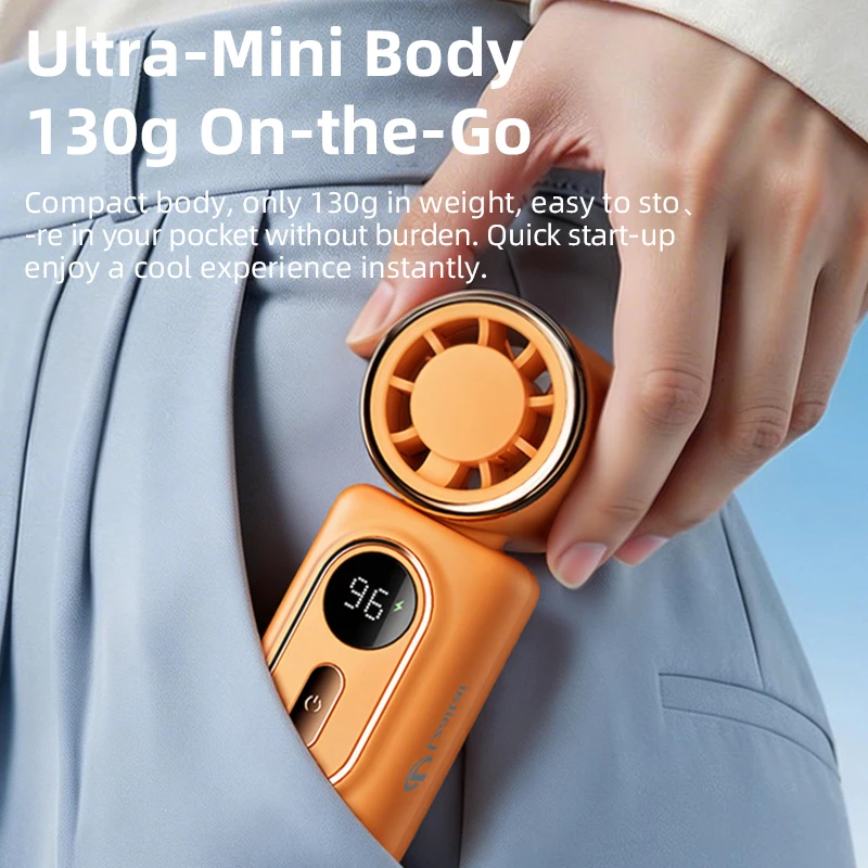 Compact Handheld Fan with Adjustable Speeds and Rechargeable Battery