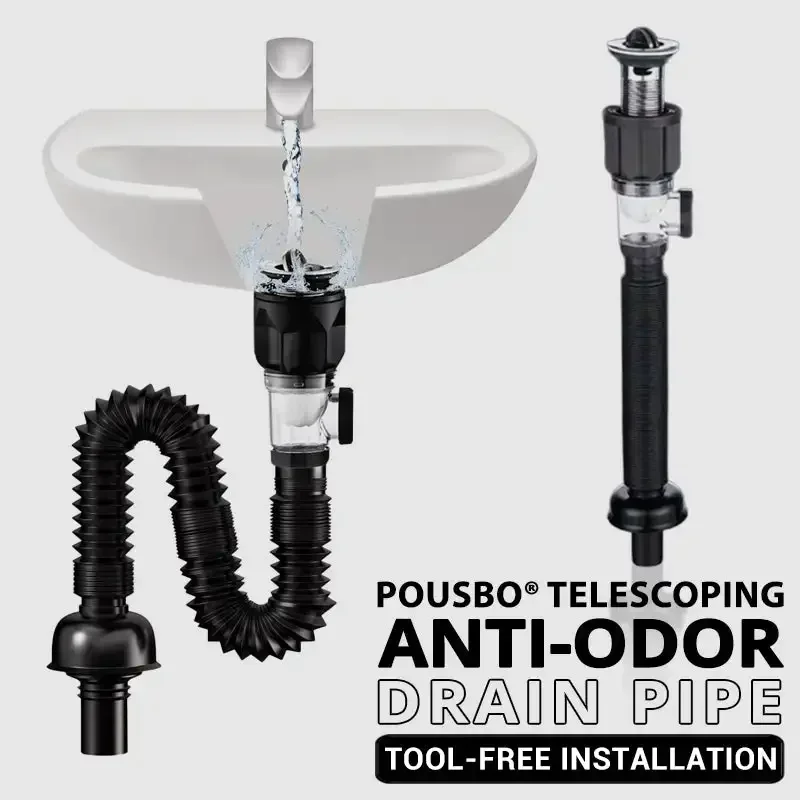 Sink Drain Pipe Set for Bathroom Kitchen