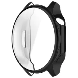 Durable All-Around Soft TPU Protective Cover for Smart Watches - Scratch-Resistant Case and Screen Protector Accessories (Black)