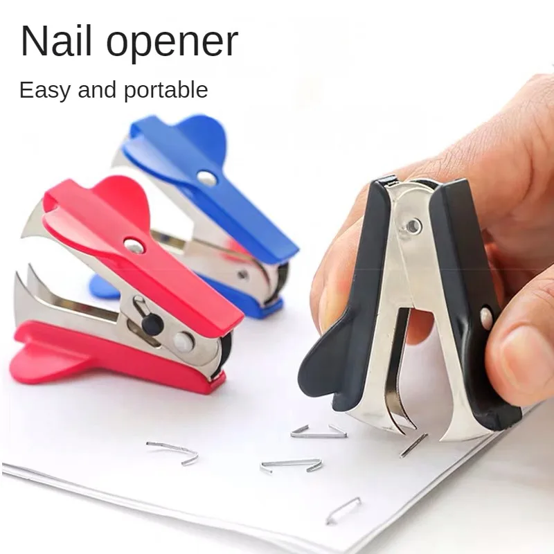 1pcs Portable Staple Remover Less Effort Nail Puller Stapler Nail Clip Tool for Office Binding Supplies Home School Stationery staple remover