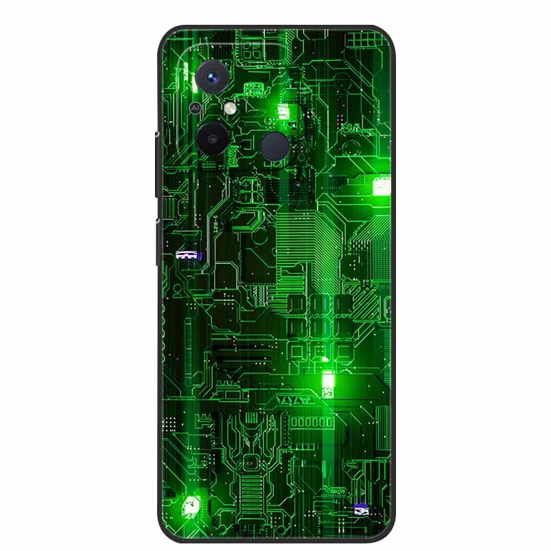 Black TPU Soft Cover with Wolf and Lion Design - Premium Silicon Bumper Case