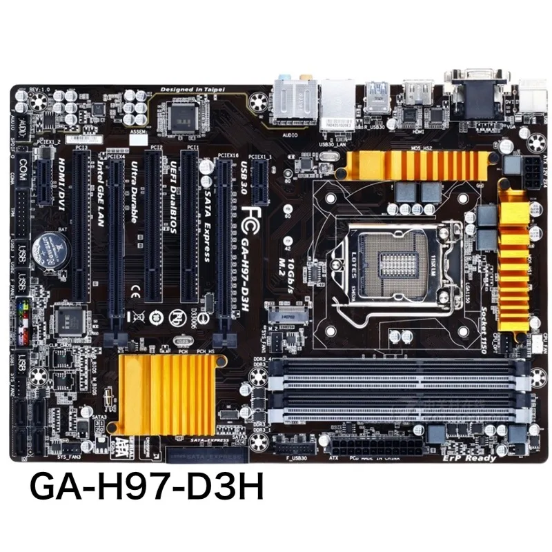 Per Scheda Madre Gigabyte Ga-H97-D3H Scheda Madre 32Gb Lga 1150 Ddr3 Atx H97 Testata Al 100% Ok Completamente Funzionante Spedizione Gratuita