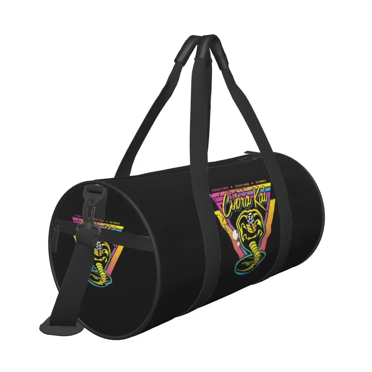 Cobra Taekwondo Kai 80s Triangle Travel Bag Fashion Gym Bag Men Design Large Capacity Funny Sports Fitness BagsWeekend Handbags