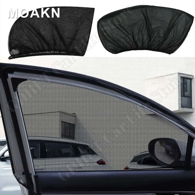 Car Sun Shade Covers Side Window Sunshade Mesh UV Protect Curtain Windows Screen Door Cover Mosquito Net Auto Assesories 2/4pcs